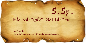 Sóvágó Szilárd névjegykártya